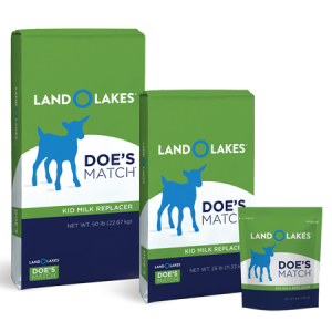 Land O’ Lakes Does Match Kid Milk Replacer in three bag sizes.