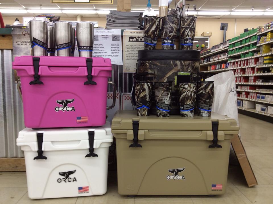 Orca Coolers are now available at Farmers Coop in Mena, Arkansas!