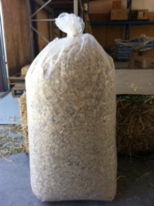 bag of wood shavings