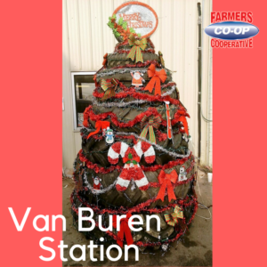 Christmas Tree Challenge at Farmer's Co-op Van Buren Station