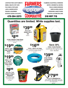 Mena March Door Buster Specials at Farmers Coop in Mena, Arkansas