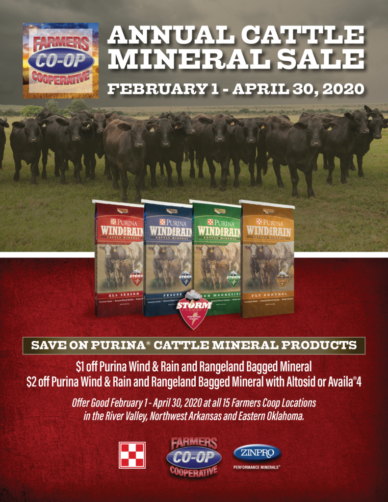 Purina Cattle Mineral Savings At Farmers Cooperative Farmer's Coop