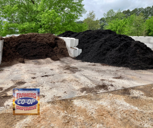 Bulk Mulch Center at Farmer's Coop in Prairie Grove, AR.