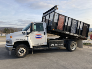 Bulk Mulch Center at Farmers Coop in Prairie Grove offering mulch, soil, sand, and gravel out of our Prairie Grove location.