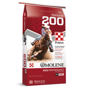 Purina Omolene 200 Performance Horse Feed Red Bag