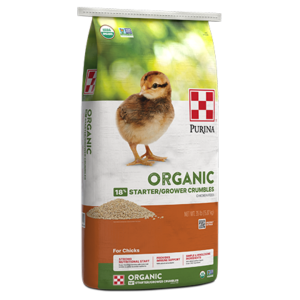 Purina Organic Starter-Grower. 35-lb feed bag.