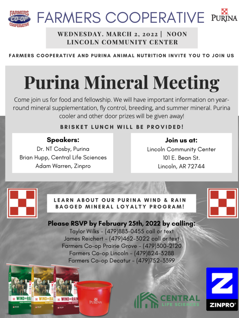 Lincoln Cattle Mineral Meeting Farmers Coop