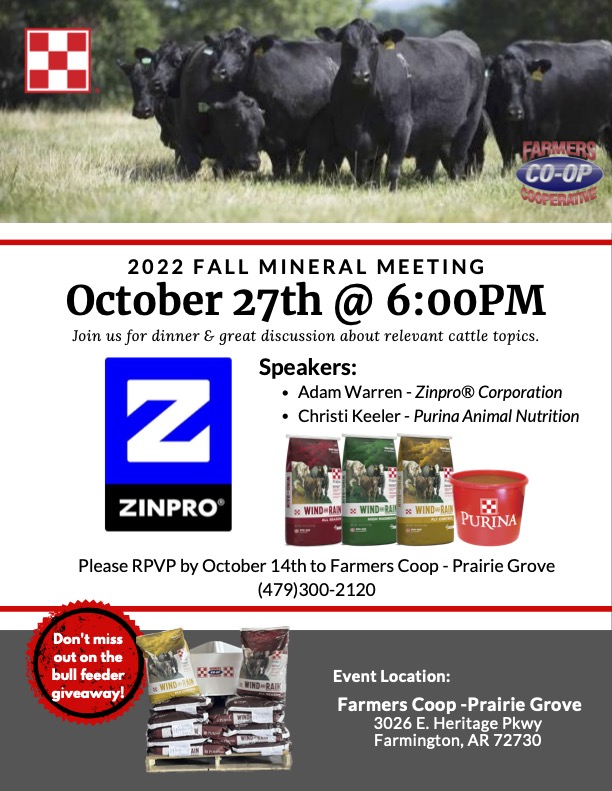 Farmers Coop Prairie Grove Fall Mineral Meeting Farmers Coop