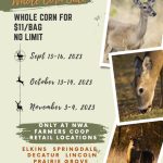 Deer Corn Truckload Sale Flyer for Farmers Coop select locations fall 2023.